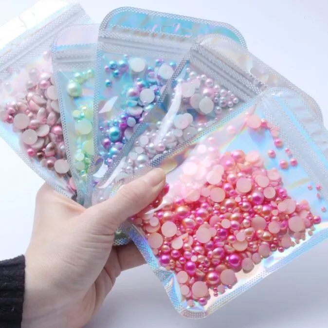 Gradient color ABS flatback pearl (pic1) Gradient color ABS flatback pearl (pic1)