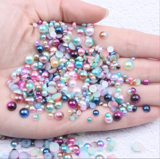 Gradient color ABS flatback pearl (pic3) Gradient color ABS flatback pearl (pic3)