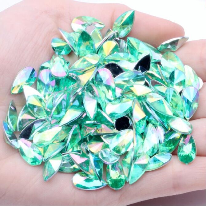 Acrylic Rhinestone Teardrop Flatback Rhinestone