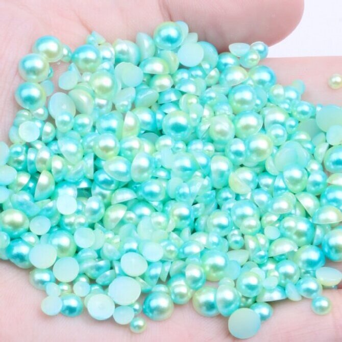 Gradient color ABS flatback pearl