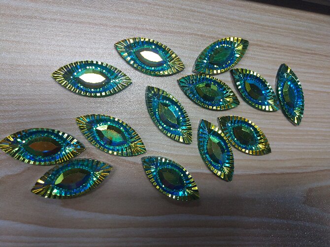 20*40 Boat Resin Rhinestone 