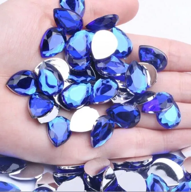 Acrylic Rhinestone Teardrop Flat Cut Flat Back(pic4)