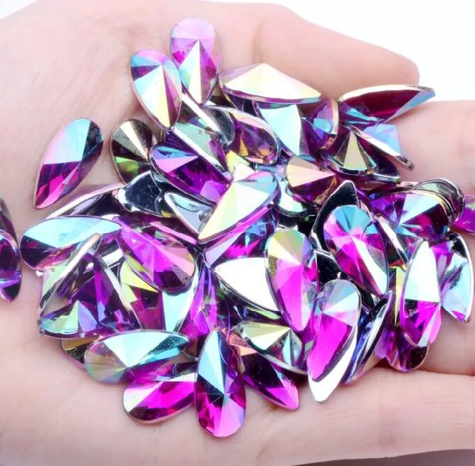 Acrylic Rhinestone Teardrop Flatback Rhinestone(pic5)