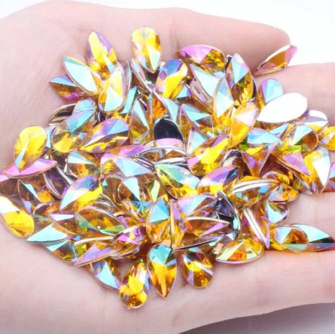 Acrylic Rhinestone Teardrop Flatback Rhinestone(pic3)