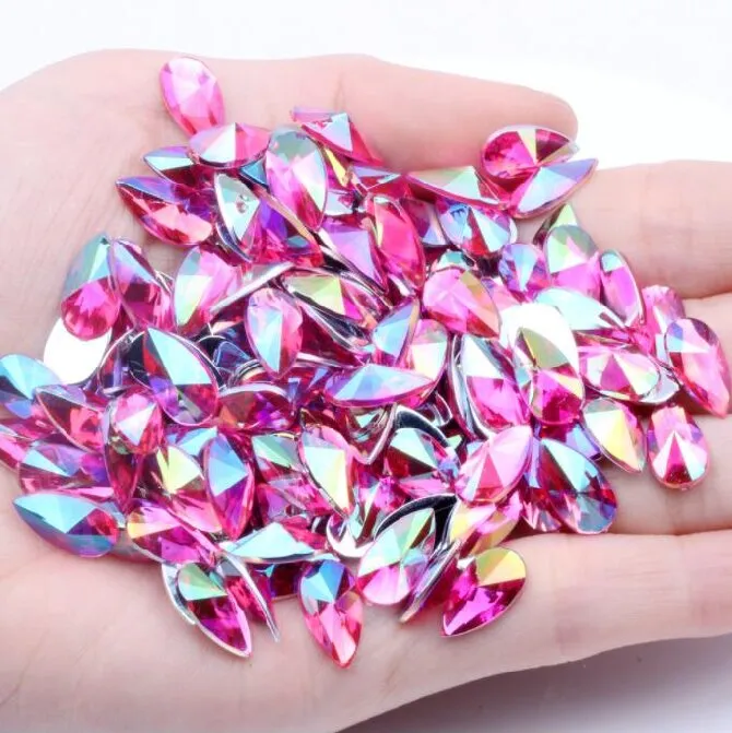 Acrylic Rhinestone Teardrop Flatback Rhinestone(pic7)
