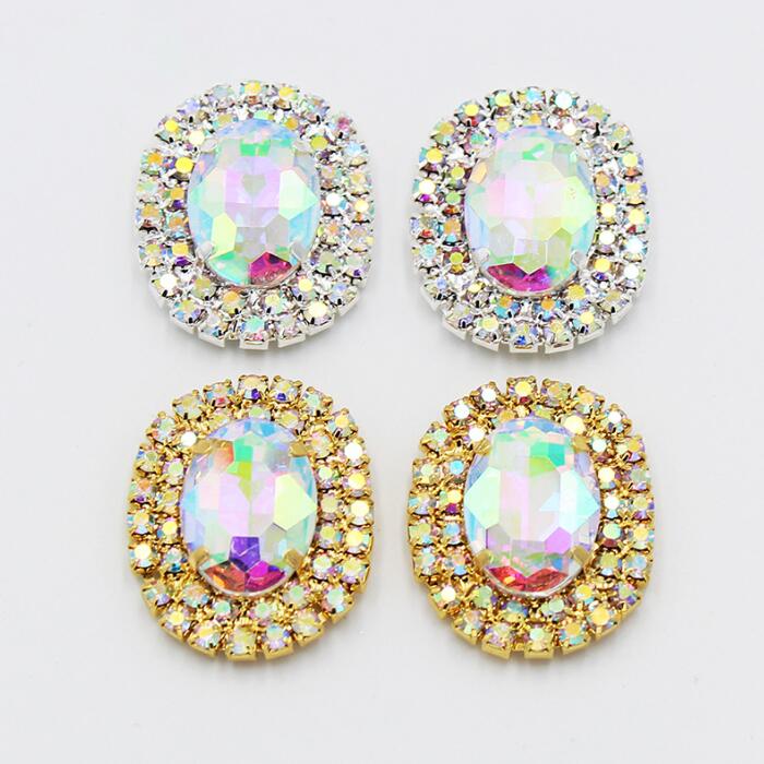 30*28mm Glass Rhinestone 