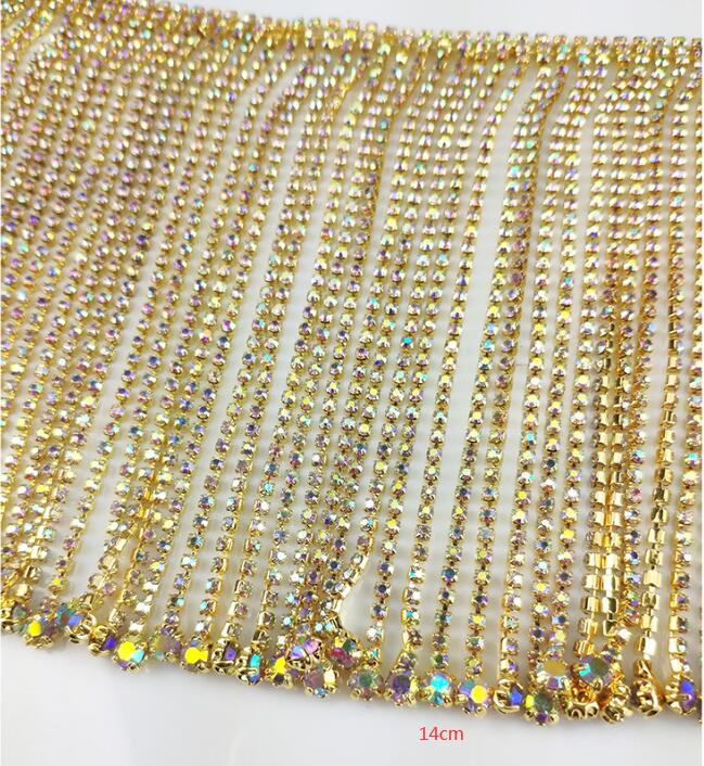 Rhinestone Fringe 14cm Wide