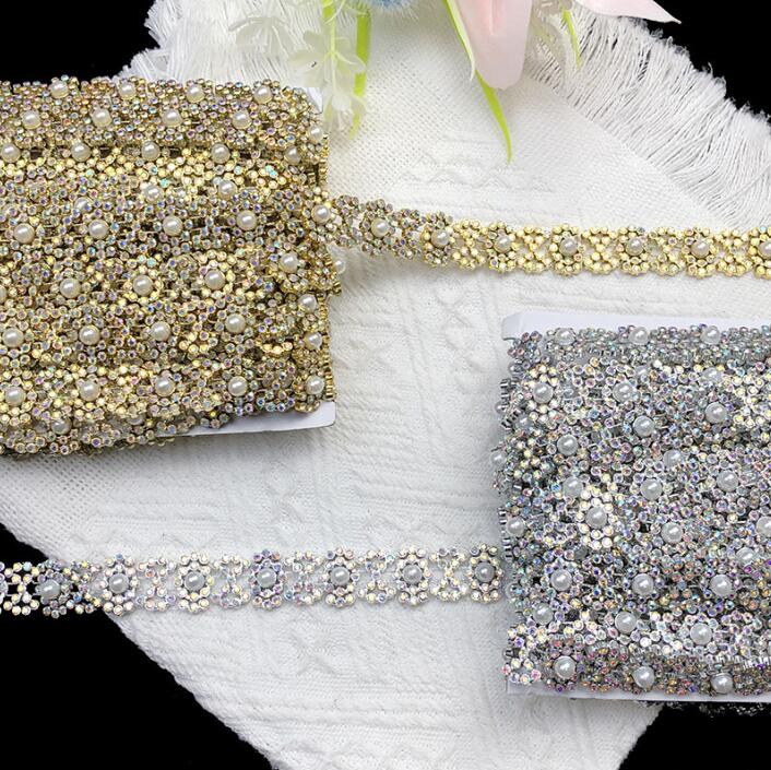 2cm Wide Rhinestone Trim Plastic Trim