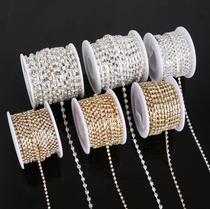  SS12 SS16 SS18 Clear Rhinestone Chain