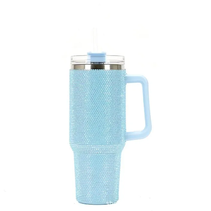 Glitter 40oz rhinestone bling diamond tumbler with handle Vacuum Insulated Stainless Steel Bottle Mug Termos Travel car cup(pic6) Glitter 40oz rhinestone bling diamond tumbler with handle Vacuum Insulated Stainless Steel Bottle Mug Termos Travel car cup(pic6)