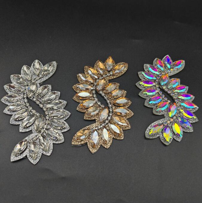 Rhinestone Trim Iron on Applique