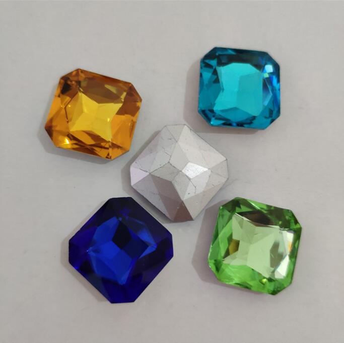 23mm Square Glass Rhinestone 