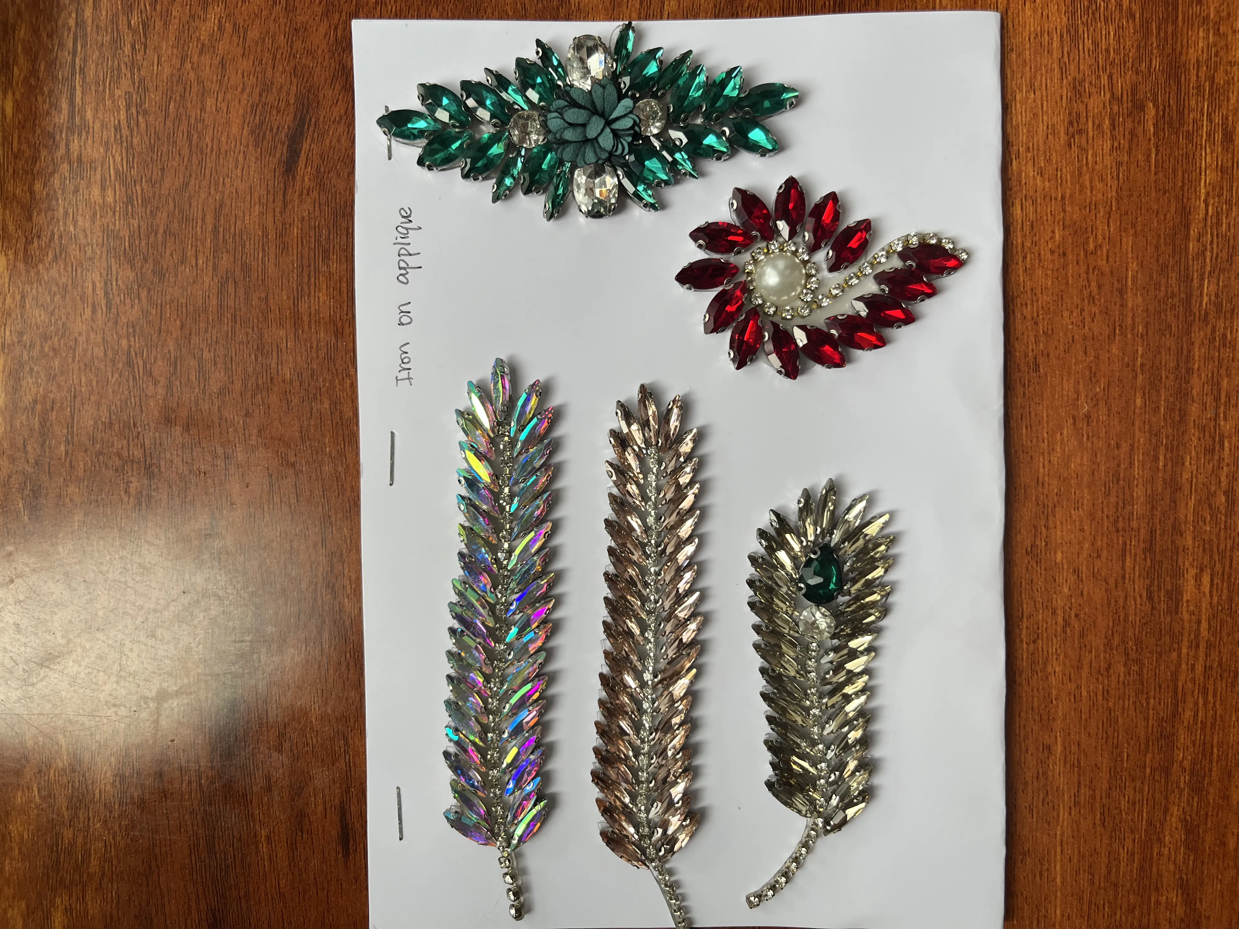 Iron on Rhinestone Applique (pic1) Iron on Rhinestone Applique (pic1)