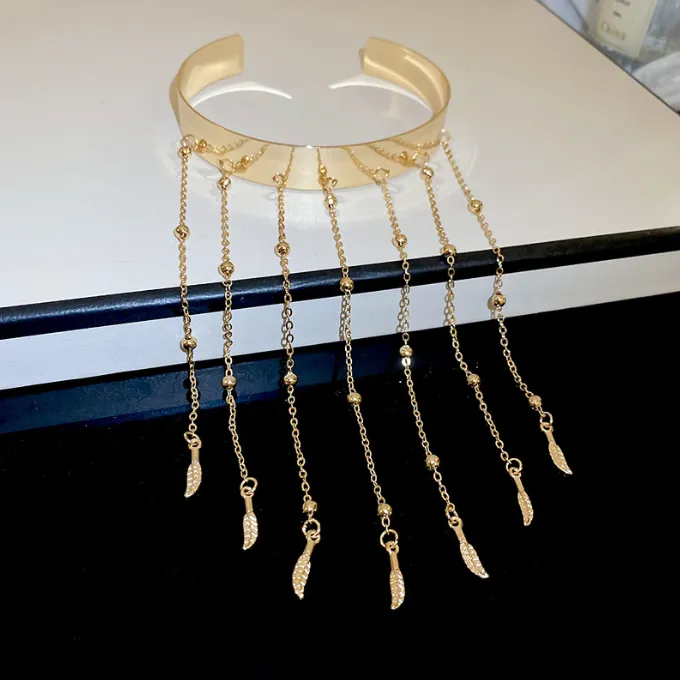 Arm Cuff Bangle with Tassel (pic2) Arm Cuff Bangle with Tassel (pic2)