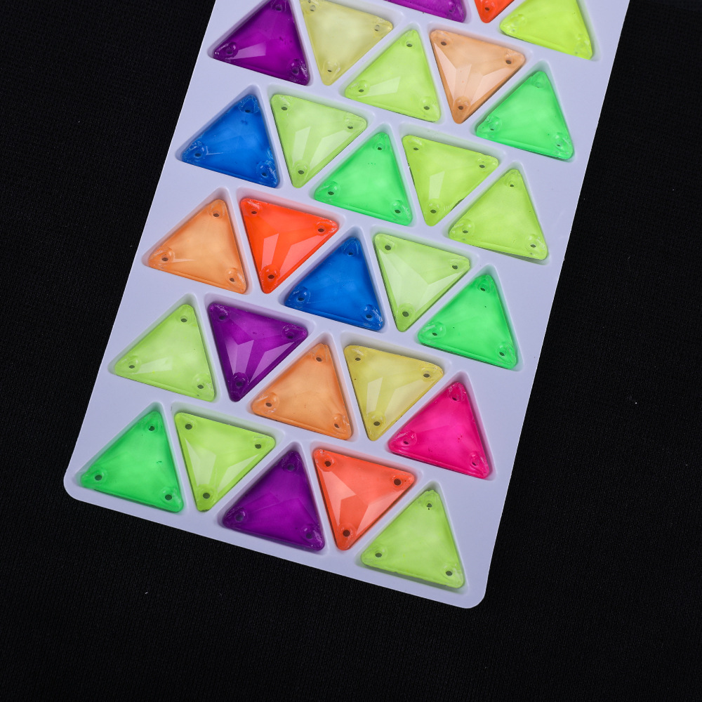 16mm 22mm Triangle Moca Neon Glass Rhine