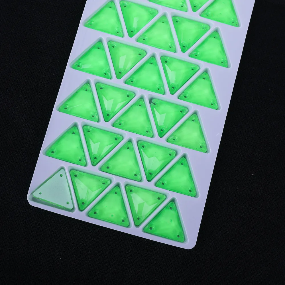 16mm 22mm Triangle Moca Neon Glass Rhinestone in Stock(pic7)