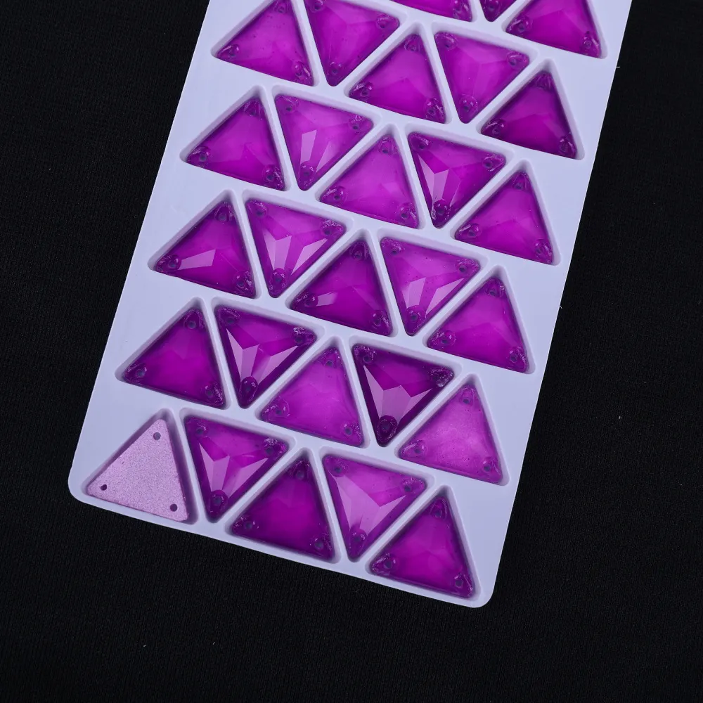 16mm 22mm Triangle Moca Neon Glass Rhinestone in Stock(pic5)