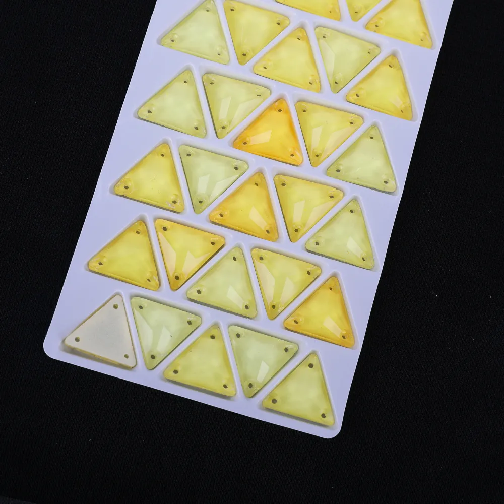 16mm 22mm Triangle Moca Neon Glass Rhinestone in Stock(pic6)