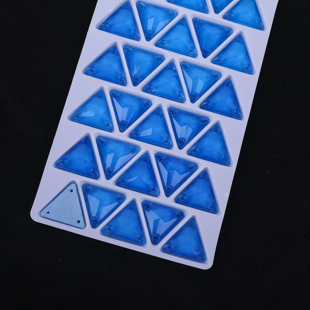 16mm 22mm Triangle Moca Neon Glass Rhinestone in Stock(pic4)