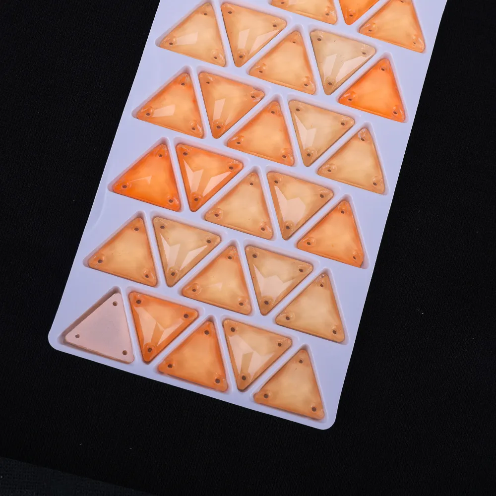 16mm 22mm Triangle Moca Neon Glass Rhinestone in Stock(pic10)