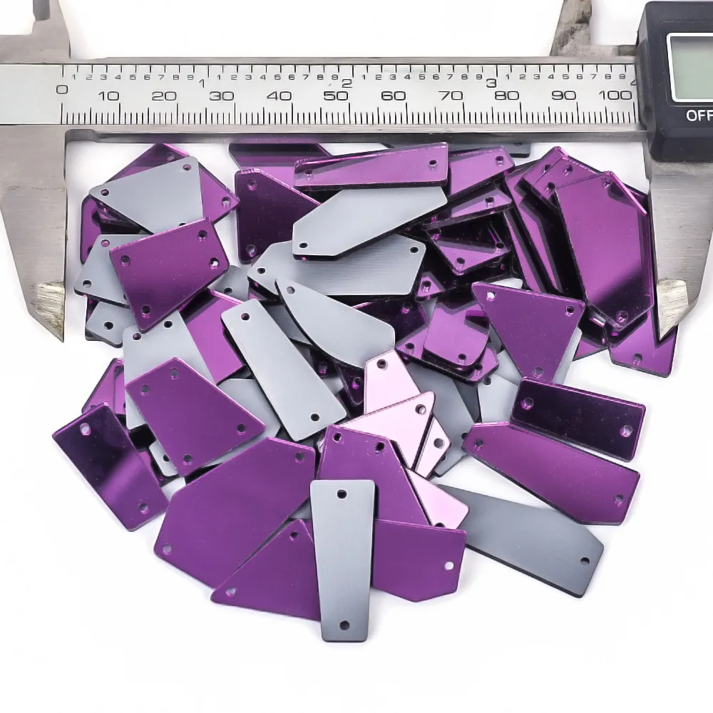 Mixed Shapes Mirror Stones 100pcs in One Bag in Stock (pic8)