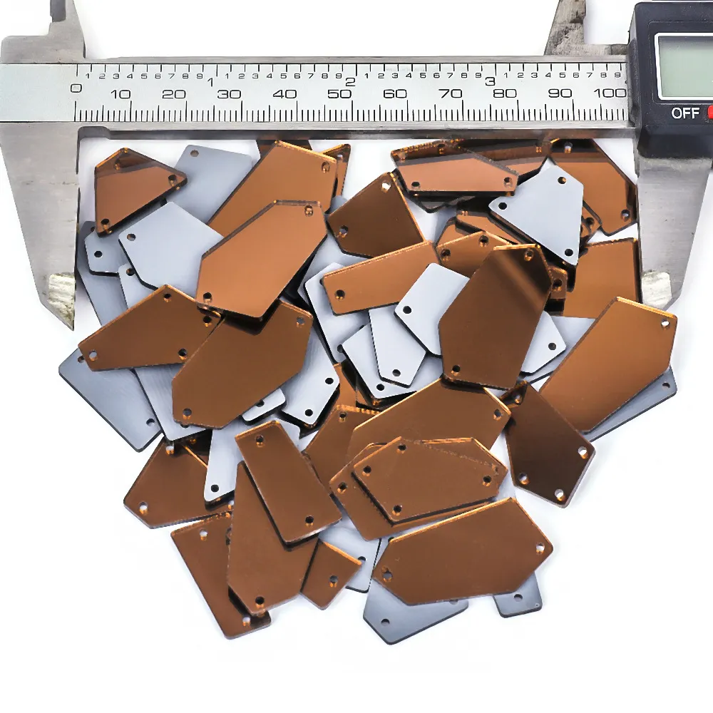 Mixed Shapes Mirror Stones 100pcs in One Bag in Stock (pic9)