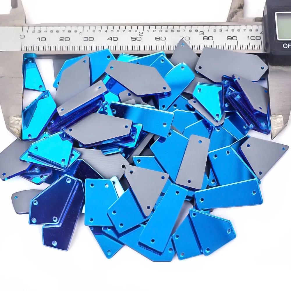 Mixed Shapes Mirror Stones 100pcs in One Bag in Stock (pic10)