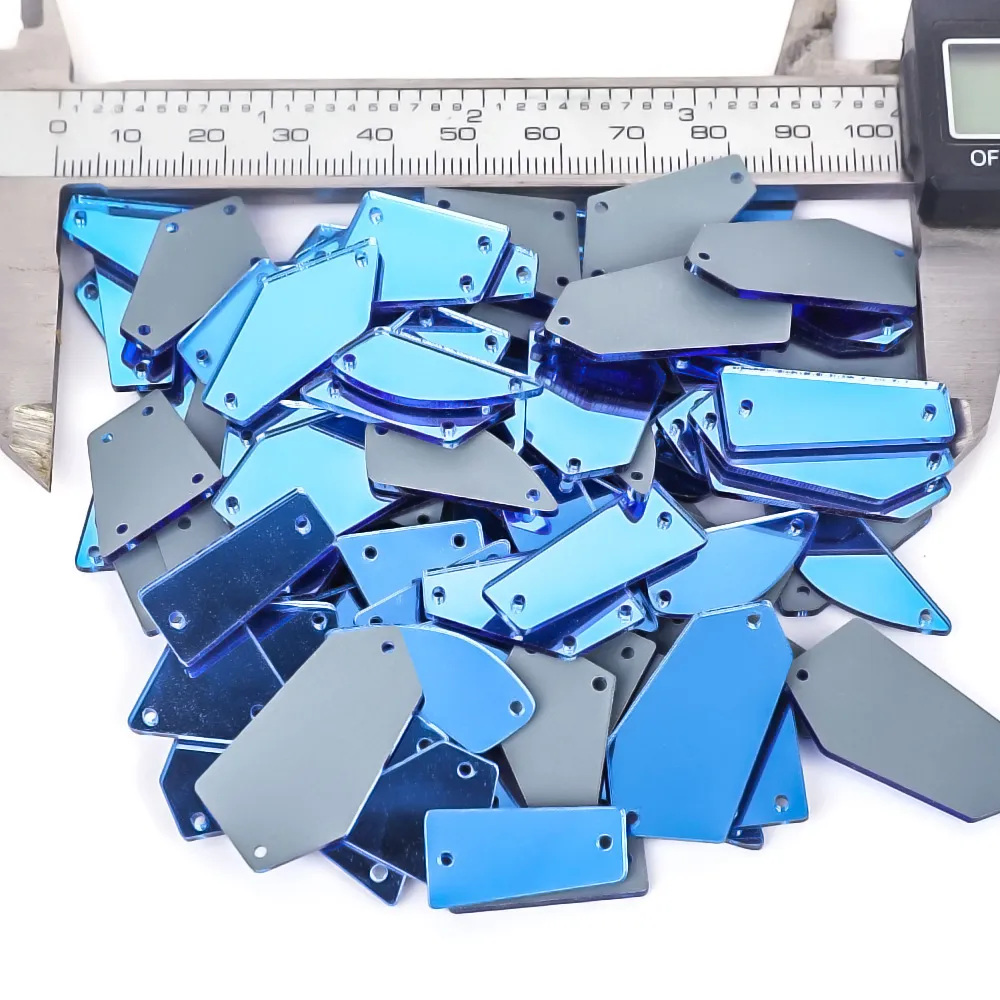 Mixed Shapes Mirror Stones 100pcs in One Bag in Stock (pic11)