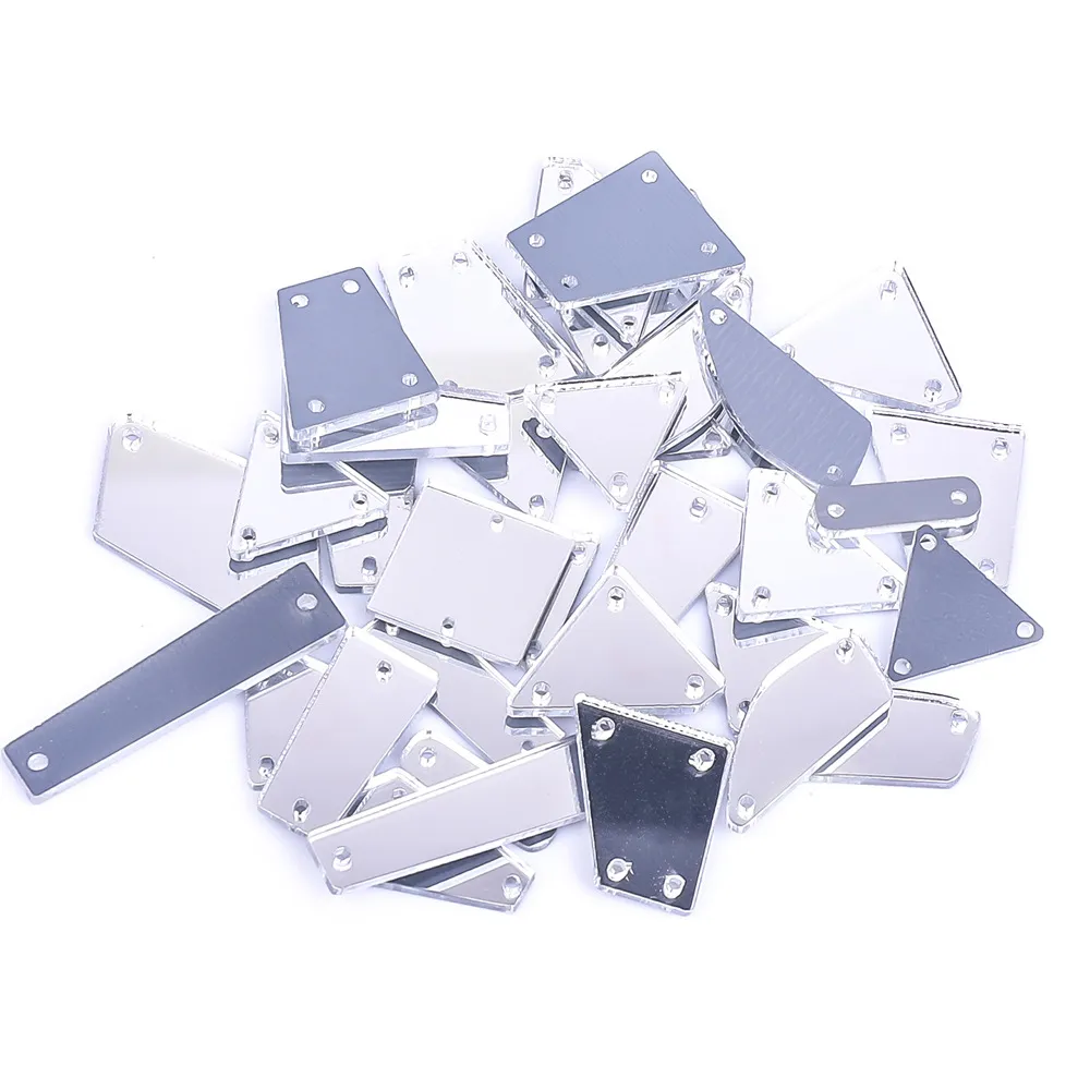 Mixed Shapes Mirror Stones 100pcs in One Bag in Stock (pic12)
