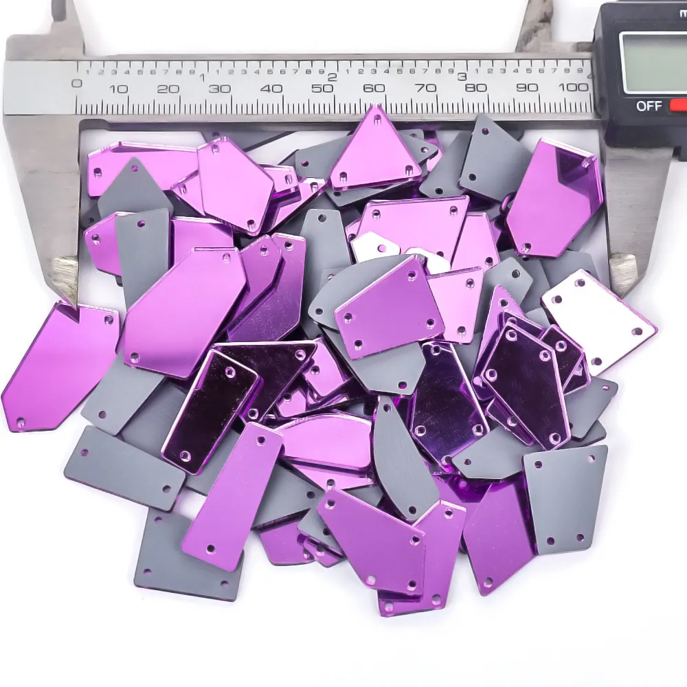 Mixed Shapes Mirror Stones 100pcs in One Bag in Stock (pic13)