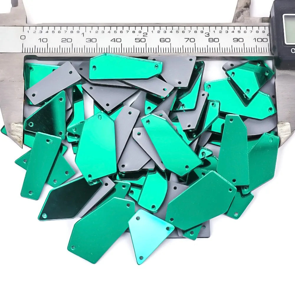 Mixed Shapes Mirror Stones 100pcs in One Bag in Stock (pic14)