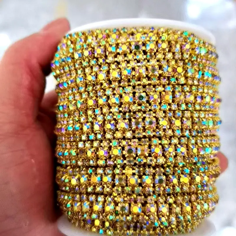 9mm Wide Rhinestone Chain in Stcok(pic5)