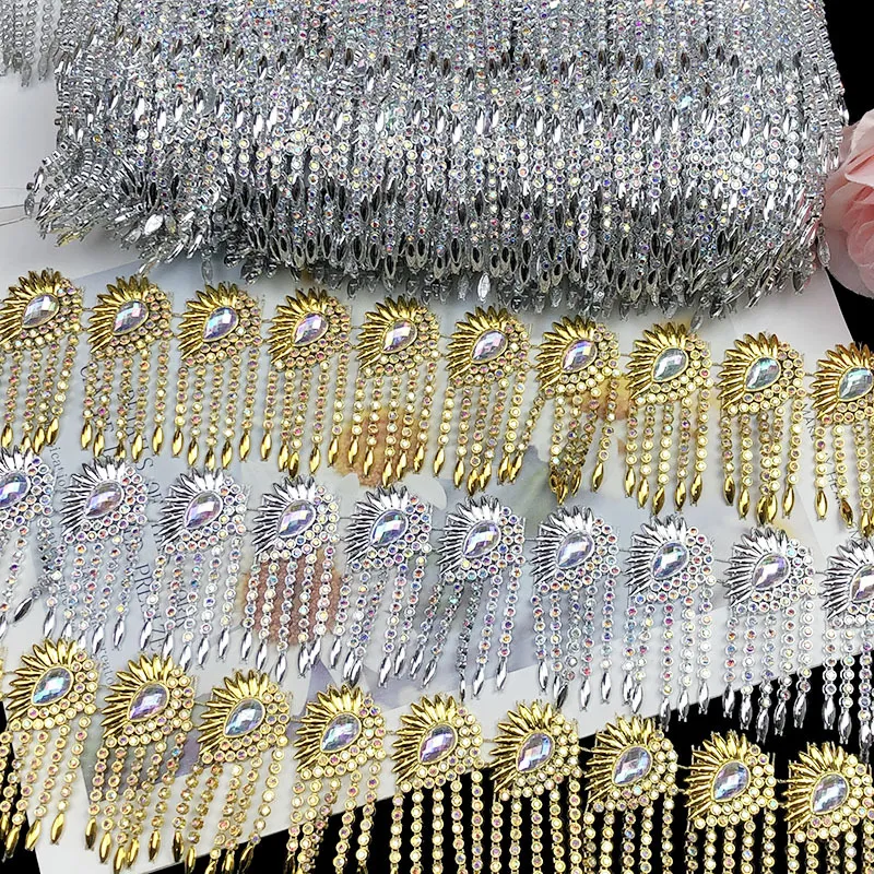 6.5cm Wide Plastic Rhinestone Trim for Carnival Costume Design(pic1) 6.5cm Wide Plastic Rhinestone Trim for Carnival Costume Design(pic1)