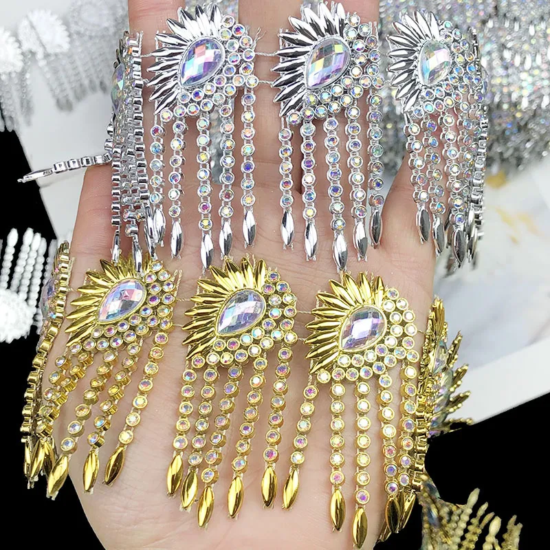 6.5cm Wide Plastic Rhinestone Trim for Carnival Costume Design(pic3) 6.5cm Wide Plastic Rhinestone Trim for Carnival Costume Design(pic3)