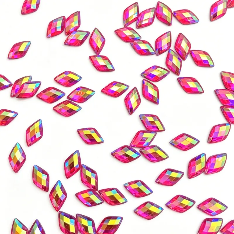 9*16 Resin Rhinestone Diamond Shape Fushia AB (pic1) 9*16 Resin Rhinestone Diamond Shape Fushia AB (pic1)