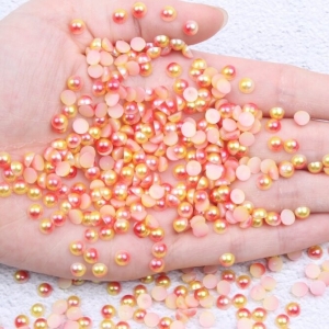 Gradient color ABS flatback pearl 