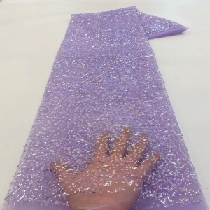 Handmade Beaded Lace Fabric