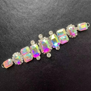 Clear AB Rhinestone Applique for Decorat