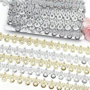Plastic Rhinestone Trim  2.5cm