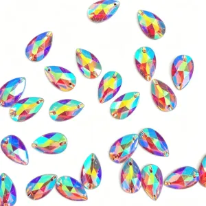 17X28 Teardrop Resin Rhinestone 