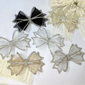 Rhinestone Bow Applique 10*6CM