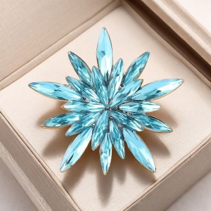 Glass Rhinestone Brooch for Ga