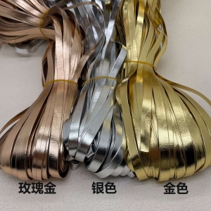 Faux Leather 5mm Lace Gold and