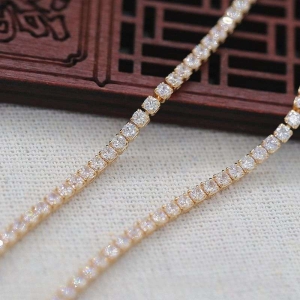 Zirconia Stone Chain With Copp