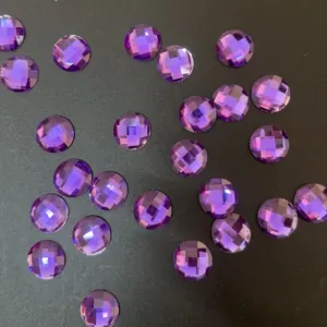 18mm Round Purple Resin Rhines