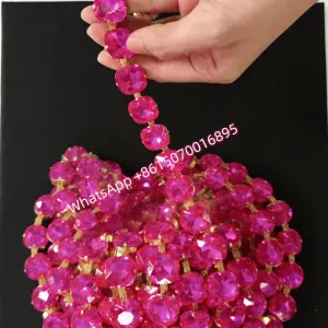 Fushia Rhinestone Chain