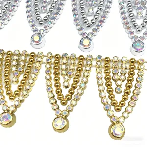 Plastic Rhinestone Trim For Ca