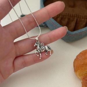 Horse Pendant Necklace 925 Sil